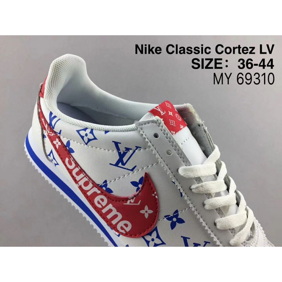 Nike Classic Cortez LV 耐吉阿甘鞋LV Supreme 聯名款情侶休閒慢跑鞋| 蝦皮購物