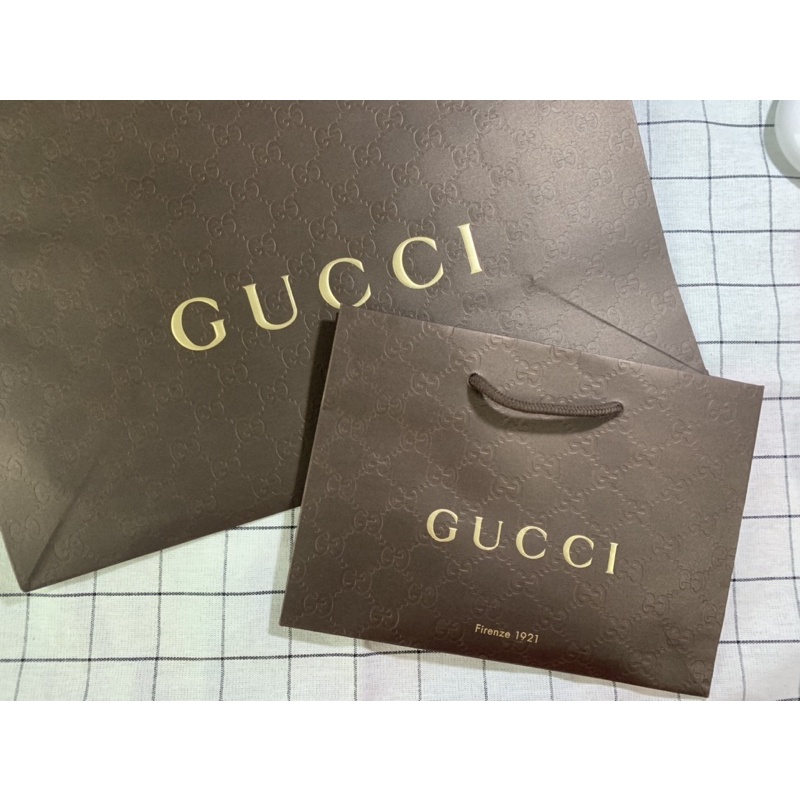 🛍 GUCCI 皮夾 皮件 原廠 專櫃 品牌 紙袋 禮袋