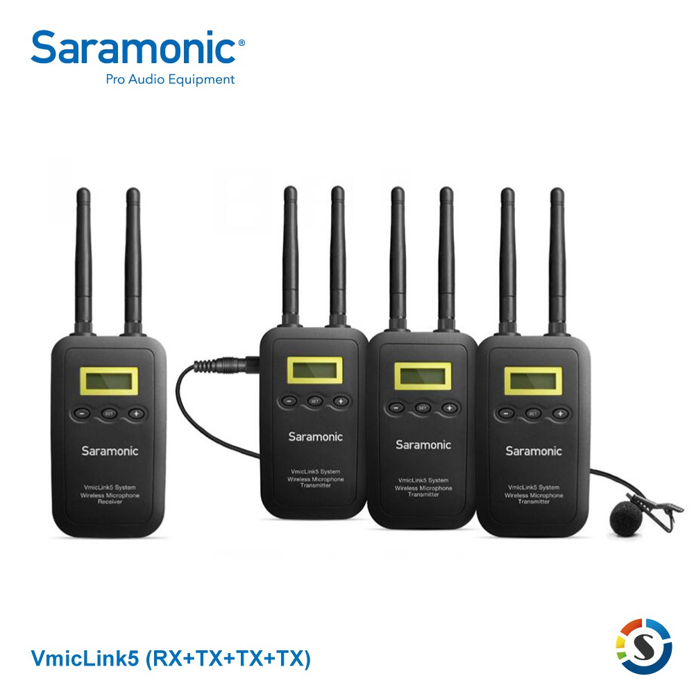 Saramonic楓笛 VmicLink5 (RX+TX+TX+TX) 一對三無線麥克風套裝