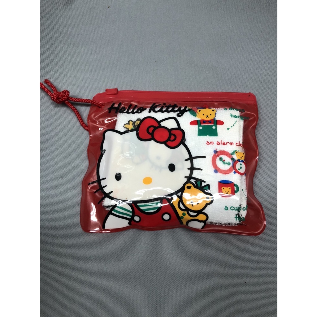 ＜采芳小舖＞Hello Kitty,凱蒂貓,三麗鷗,Sanrio,1989 毛巾夾鏈袋