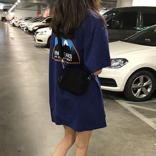 短袖T恤 短板上衣 T裙 女裝 前後印花夏裝韓版女式短袖寬松T恤女MB090-C 衣時尚