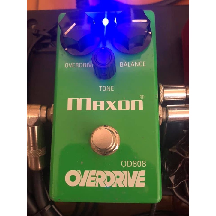 二手 MAXON OD808 Overdrive 破音效果器(日本ESP澀谷店改true bypass +藍色LED燈)