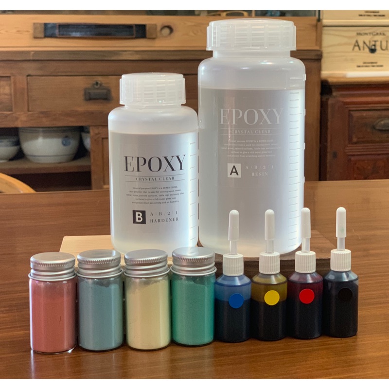 木創作環氧樹脂組另有珠光粉染色精 蝦皮購物