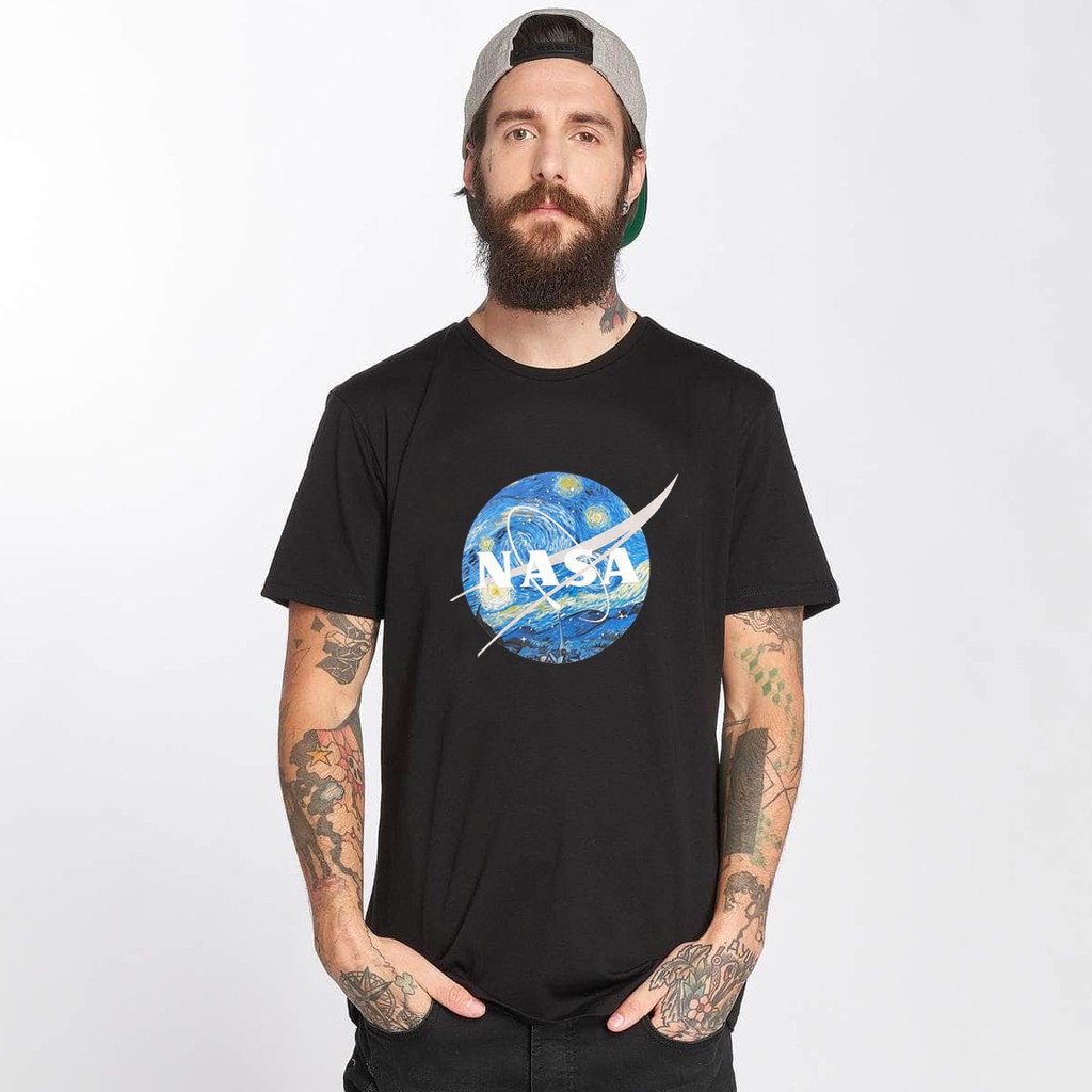 NASA Van Gogh 中性短袖T恤 黑色 梵谷 星夜之謎 短Tee【快速出貨】