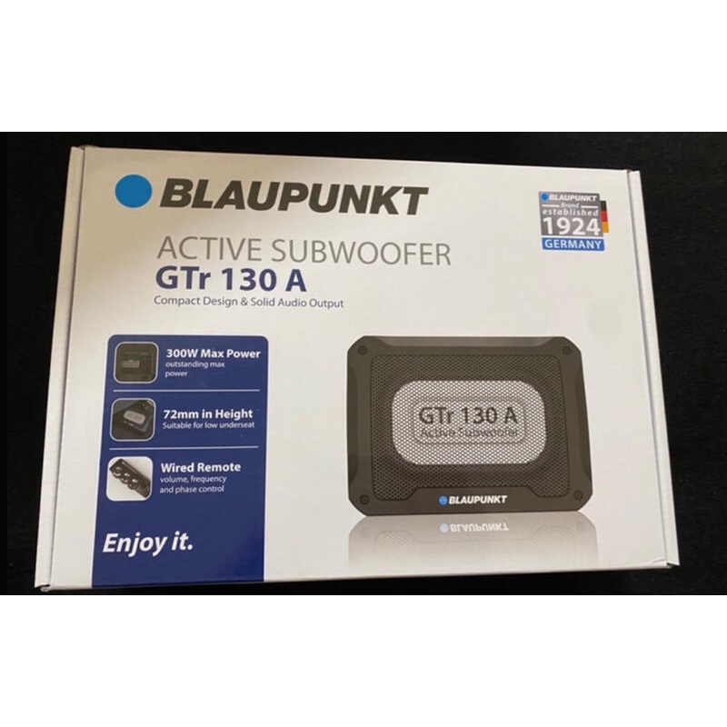 現貨 全新品 德國藍點 BLAUPUNKT GTr-130A 薄型主動式重低音喇叭 最大輸出功率：300W