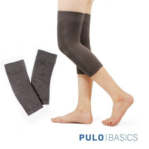PULO-黑絲絨奈米竹炭護膝護套-1雙入 運動保護 平時保養護具 台灣製 暖膝