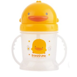 黃色小鴨PiyoPiyo-滑蓋造型PP練習杯250ml (830350) 水杯 無重力球★千寶屋★