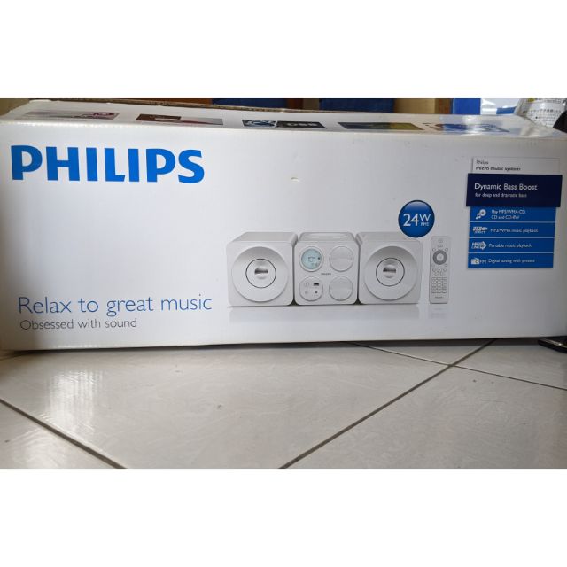 PHILIPS MCM1055    飛利浦 時尚白 音浪魔方 USB 迷你組合 音響