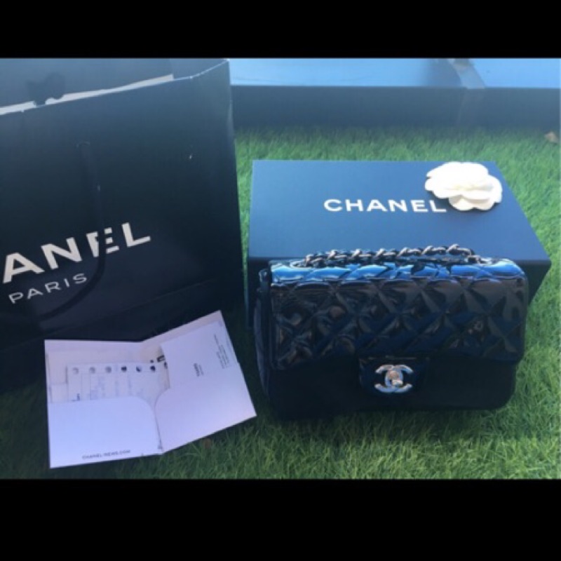 Chanel mini coco20公分💯保證正品漆皮 外盒