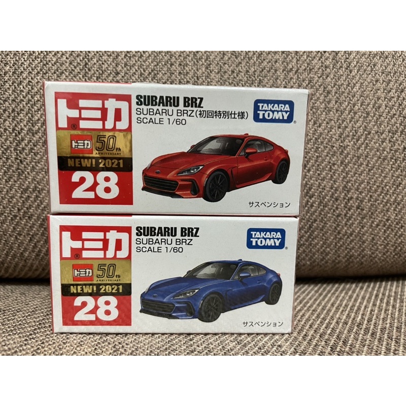 tomica 多美 28 Subaru BRZ 2021新車貼紙 現貨 正版