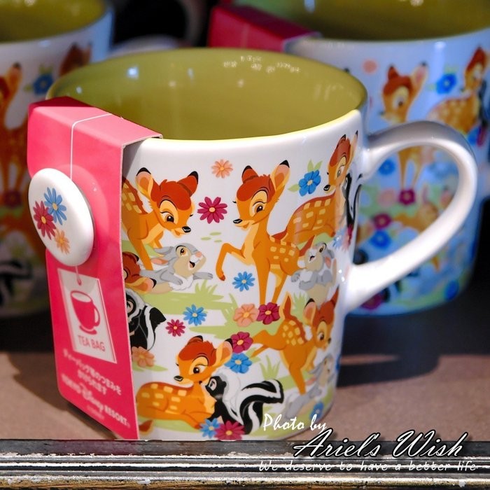 Ariel's Wish-日本東京迪士尼Disney小鹿斑比Bambi繽紛花園耳掛式泡茶杯水杯飲料杯咖啡杯馬克杯-現貨