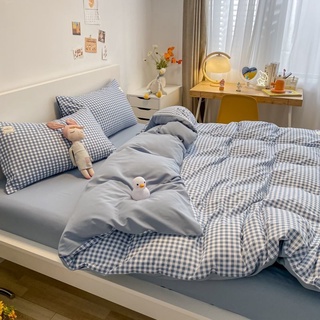 【現貨免運】 宿舍四件套用品單人被套床上學生三件床單親膚套被單日系床笠風