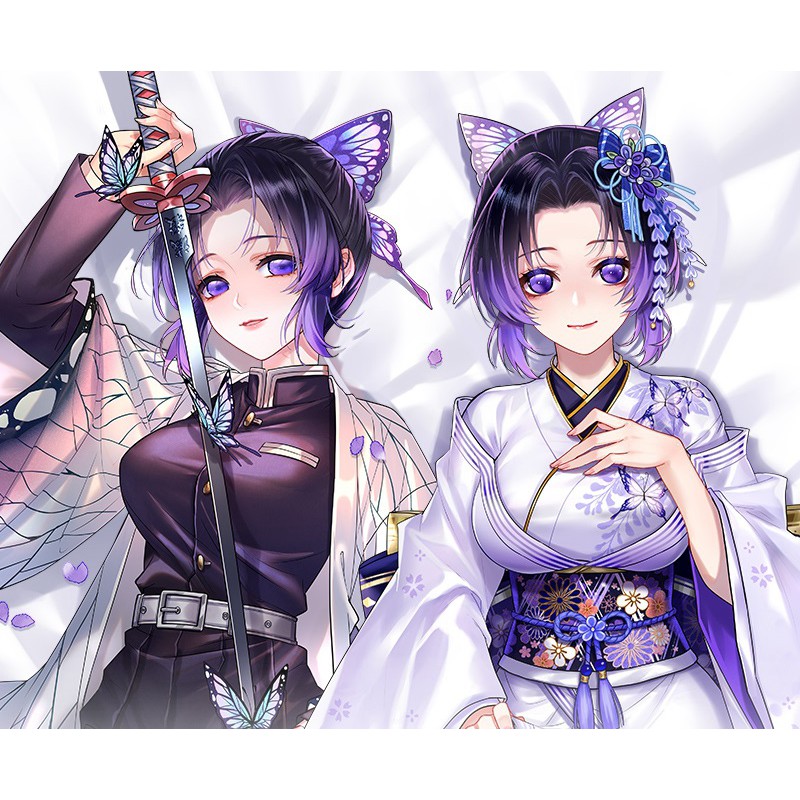 黑客優品 鬼滅之刃 蝴蝶忍胡蝶忍忍蟲柱忍姐姐小忍雙面靠枕抱枕含枕芯 2wt 40x70cm 蝦皮購物