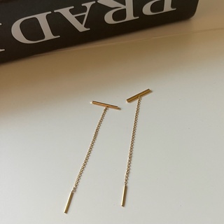正韓 一字線條耳線 耳環 Aplus 一心一意