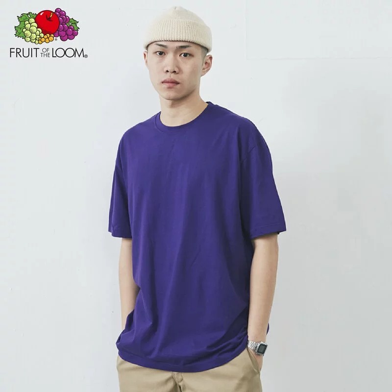 FRUIT OF THE LOOM 純棉圓領素TEE FL1850 紫色 美國百年品牌 水果牌
