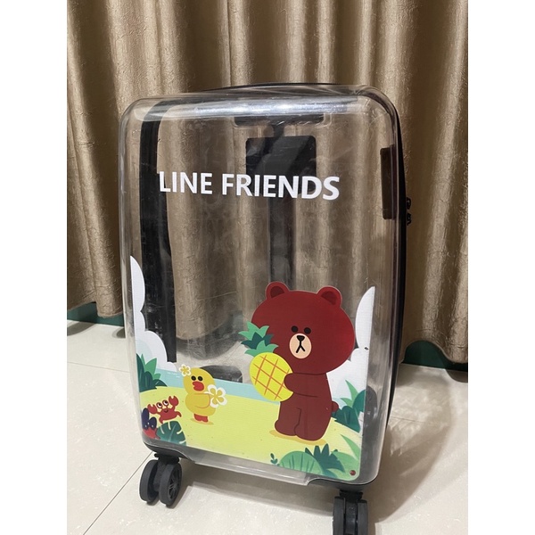 LINE FRIENDS 透明行李箱 21寸 免運