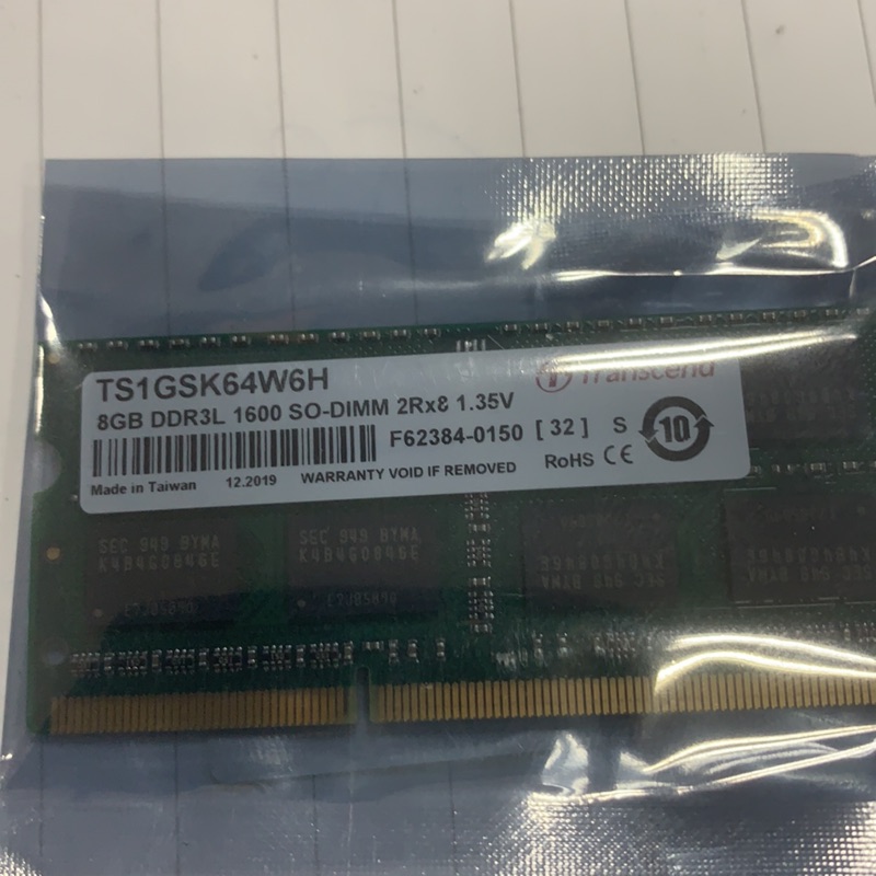 創見 終身保固 8GB DDR3L 1600 筆電專用記憶體 、