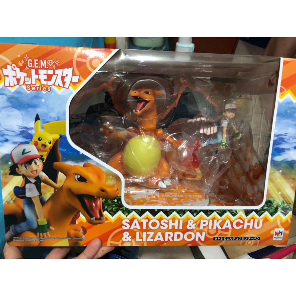 Megahouse G.E.M. 神奇寶貝 精靈寶可夢 小智 & 皮卡丘 & 噴火龍 公仔