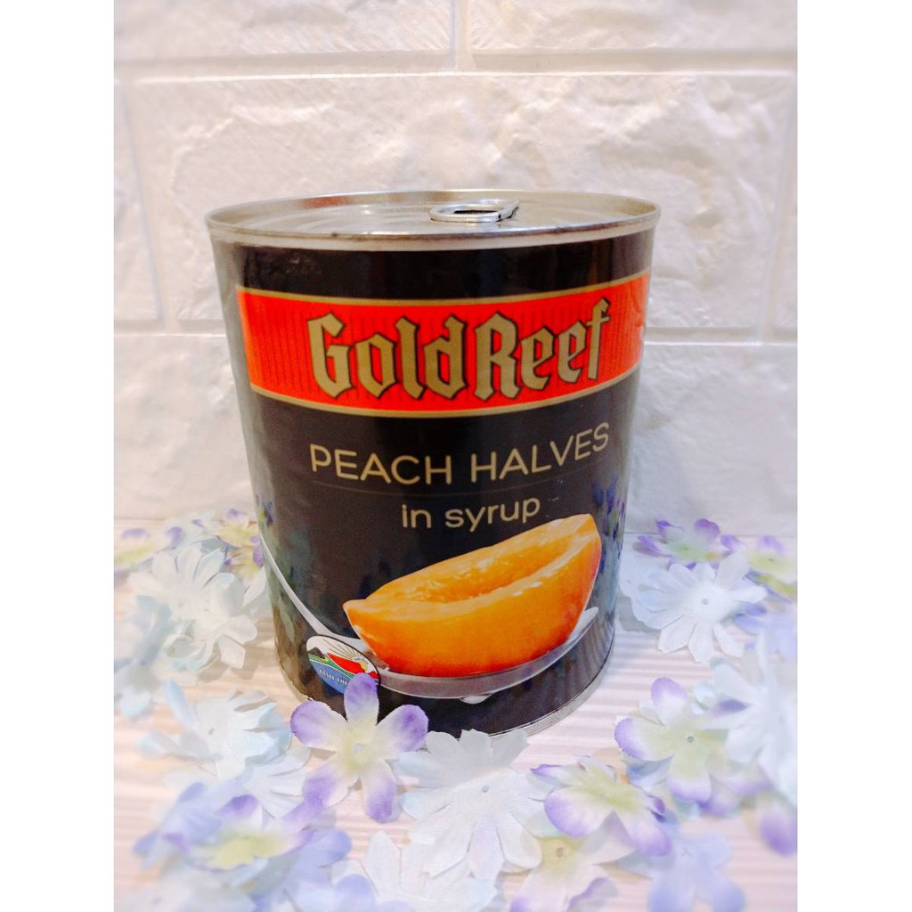 【GOLDREEF】金礦牌水蜜桃罐頭 825g 南非 糖漬 水蜜桃 罐頭 (對切)  蜜桃 易開罐頭  烘焙 材料 食材