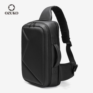 Ozuko 男士大容量斜挎包 13 英寸筆記本電腦單肩包商務防水吊帶胸包