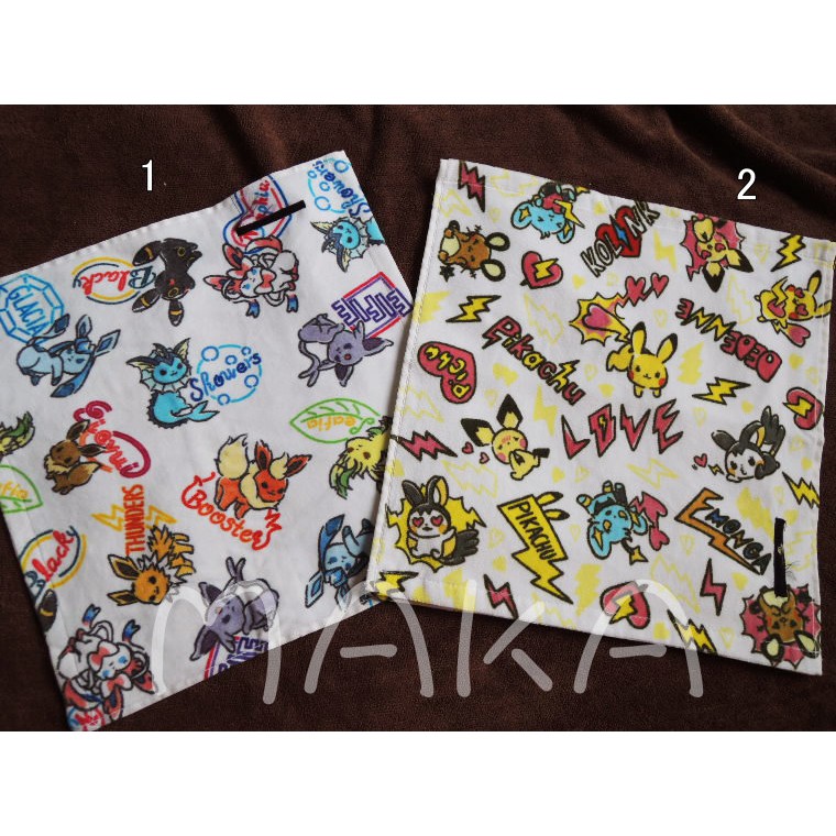 週邊 It S Demo Pokemon Love 精靈寶可夢 毛巾 背景布 皮卡丘 伊布 火精靈 Diy 拼布 口金包 蝦皮購物