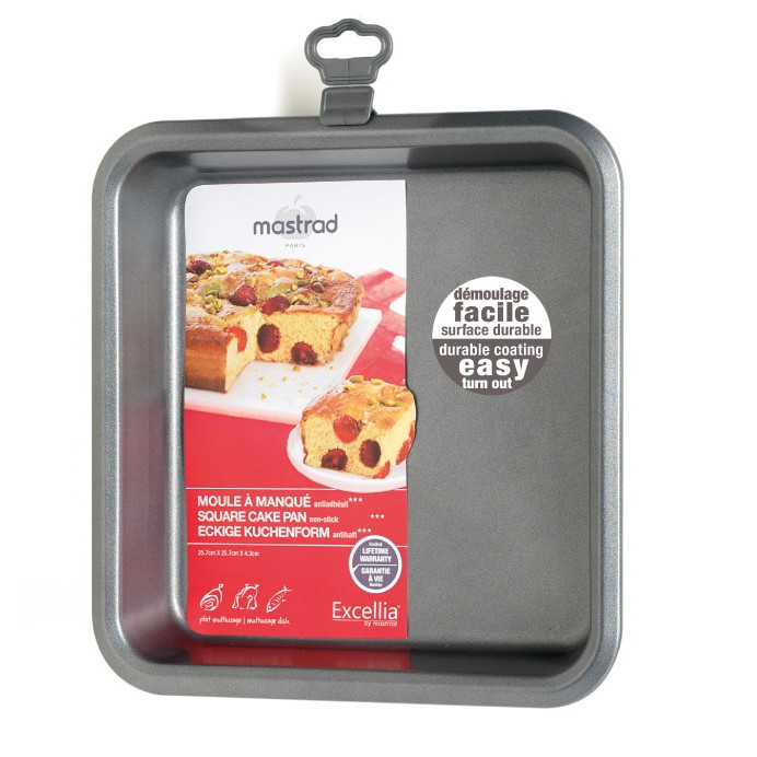法國mastrad 方形蛋糕烤盤 長25.7cm (高品質碳鋼材質/導熱均勻快速/不沾)