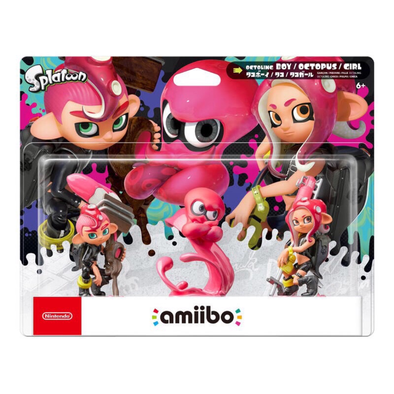 現貨nintendo Switch Splatoon 2 章魚三重組amiibo 章魚男孩紅章魚章魚女孩純日版 蝦皮購物