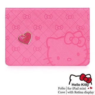 近全新~GARMMA Hello Kitty iPad mini2 mini3 通用皮套(寵愛桃)~售價599元