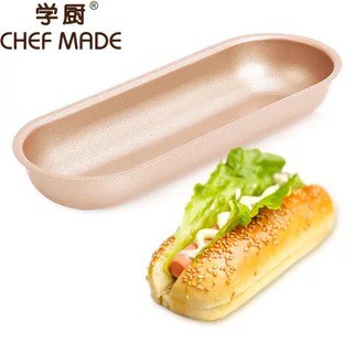 【Chefmade學廚】WK9105 7吋 熱狗橢圓模具/長條麵包土司模 19*7*2.5cm