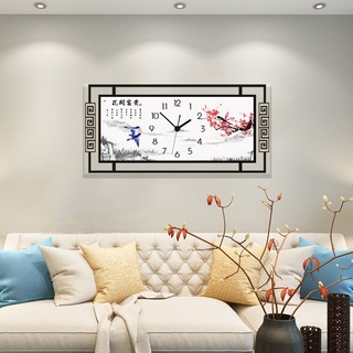 中式掛鐘客廳家用時尚創意潮流中國風鐘表現代簡約大氣個性時鐘