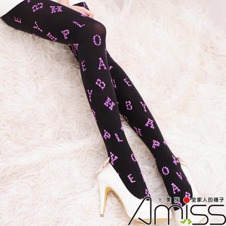 【Amiss】日系經典褲襪-英文字母(A121-2)