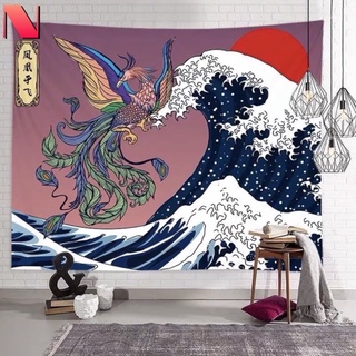 日本神奈川海浪系列掛布背景布掛毯家居家飾桌布浮世繪神奈川神奈川沖浪裏 蝦皮購物