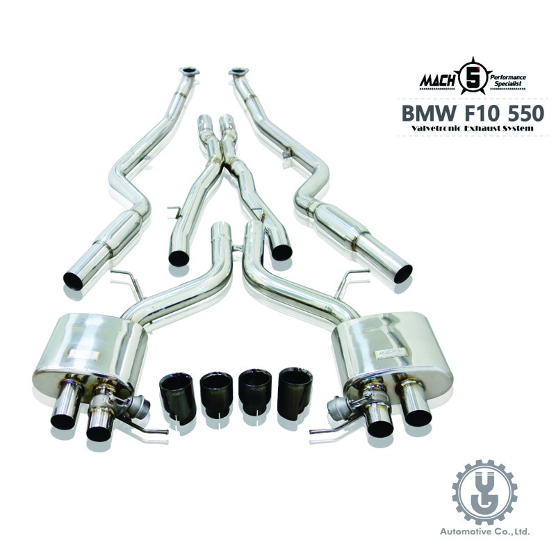 MACH5 高流量帶三元催化頭段 當派 排氣管 BMW F10 550 底盤系統【YGAUTO】