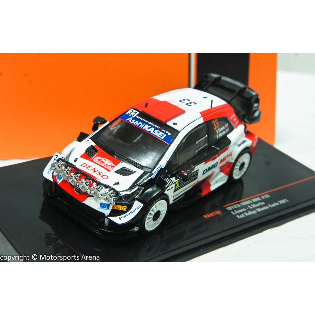 【現貨特價】1:43 IXO Toyota Yaris WRC Rally 2021 Elfyn Evans 夜間賽段版