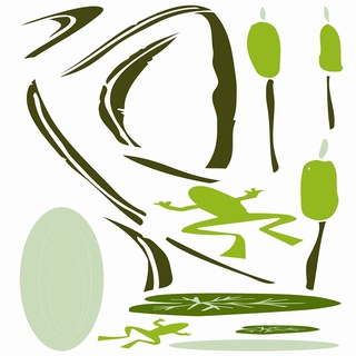 義大利進口HOME DECOR 牆壁貼飾 35cmX100cm 蛙(C58394)
