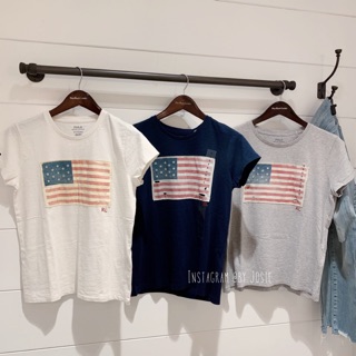 【預購】美國代購 Polo Ralph Lauren 女款 國旗 Logo 拼布 短T