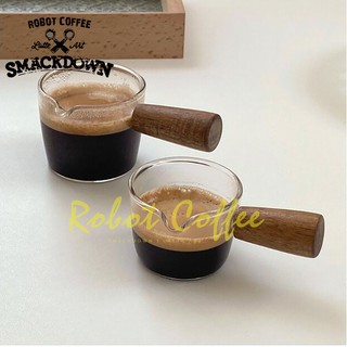 韓國ins風迷你木柄耐熱玻璃濃縮咖啡杯奶杯醬汁杯
