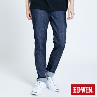 EDWIN EDGE立體繡窄管牛仔褲(原藍色)-男款