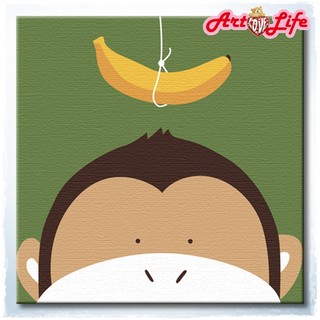 【ArtLife 藝術生活】22003猴子 20x20cm含框 DIY 數字油畫 彩繪 全館現貨