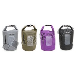 SAFEBET 15L/15公升防水圓筒包/水桶包/筒狀包/裝備袋/收納包/漂流袋 透明視窗 附背帶