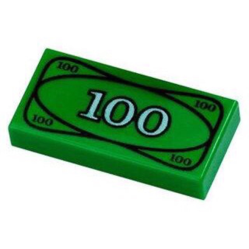 《安納金小站》 樂高 LEGO 1x2 綠色 紙鈔 鈔票 錢 3069 印刷磚 全新 零件