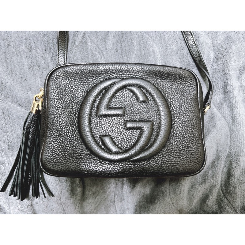 ［二手美品］Gucci soho disco流蘇小牛皮肩背包308364