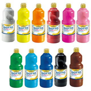 【義大利 GIOTTO】可洗式兒童顏料1000ml(單罐多色可選)一次買6瓶加送調色盤