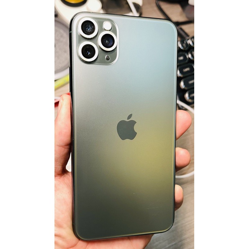 （誠可議）Apple iPhone 11 Pro Max 512GB 石墨綠（附原廠透明殼 imos 藍寶石玻璃鏡頭貼）