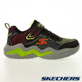 SKECHERS ERUPTERS IV童鞋 中童 慢跑 燈鞋 輕量 避震 緩衝 黑綠【運動世界】400125LBKLM