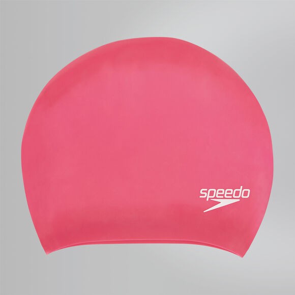 【線上體育】SPEEDO成人長髮用矽膠泳帽 Long Hair 桃紅-SD806168A064