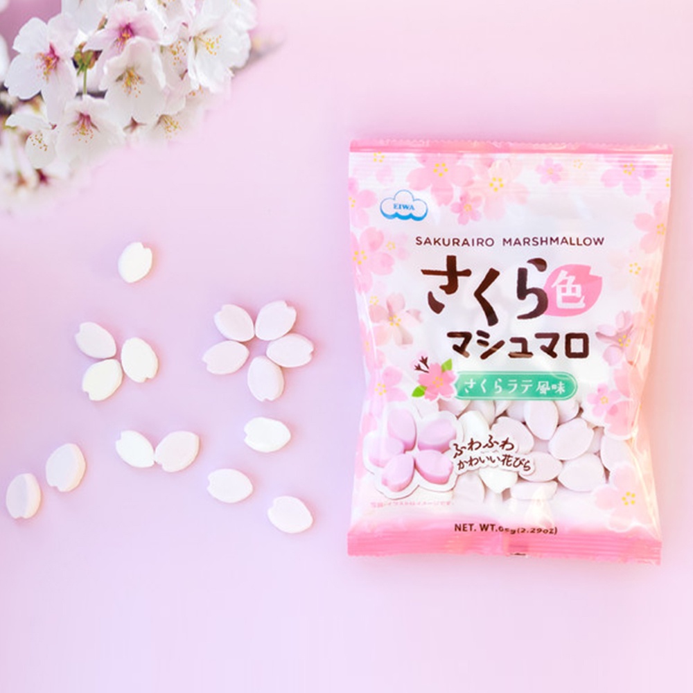 現貨-日本伊華 EIWA 櫻花造型棉花糖 期間限定 櫻花 棉花糖 甜點 日本零食