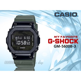 CASIO 時計屋 卡西歐手錶 GM-5600B-3 G-SHOCK 電子男錶 矽膠錶帶 防水200米 GM-5600B