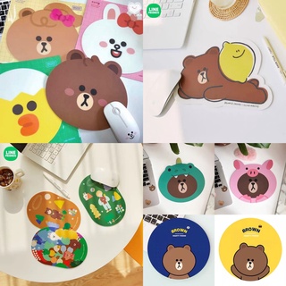 官方 韓國 LINE FRIENDS MINI 熊大 熊大妹 熊美 兔兔 布朗熊 可妮兔 莎莉 滑鼠墊 可愛 辦公用品