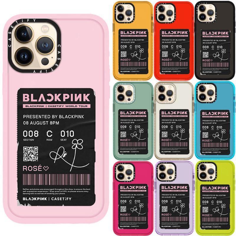 blackpink女團 Rose簽名 適用iPhone14/13promax防震手機殼 蘋果11/12/pro XR